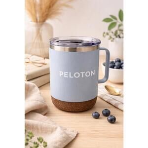12 oz Peloton Insulated Travel Mug with Cork Base and Lid
